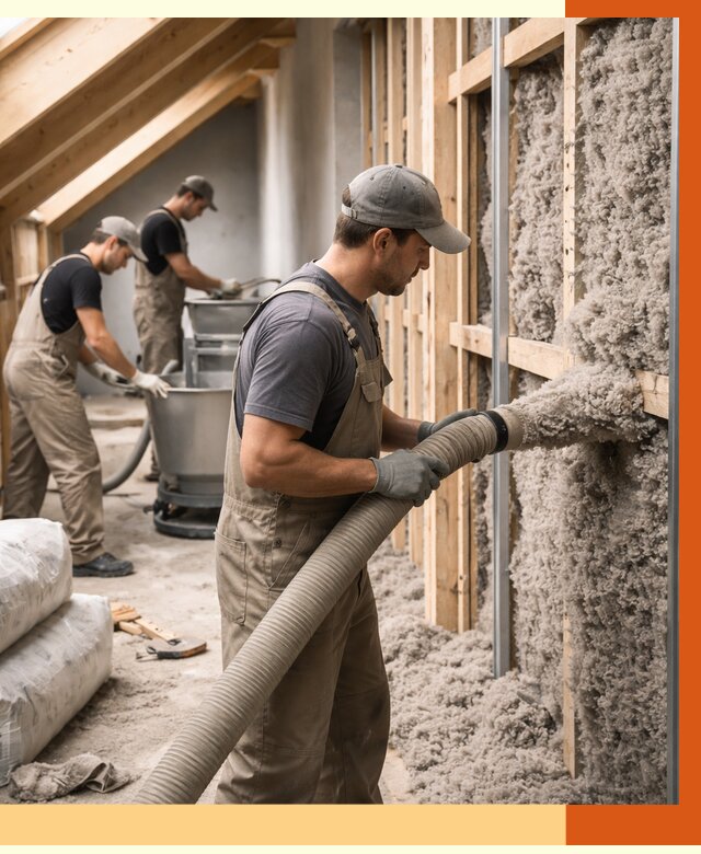 Утепление таунхауса эковатой в Лесосибирске от 2291 руб./м² — монтаж и задувка | ТепломастерЛсс