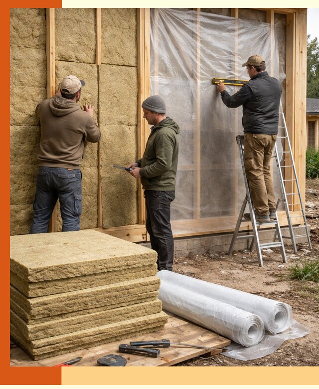 Утепление каркасного дома в Лесосибирске под ключ с гарантией качества