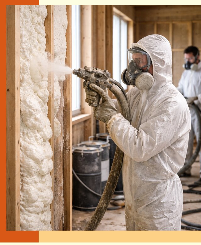 Утепление каркасного дома пенополиуретаном в Лесосибирске