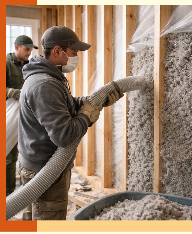 Утепление каркасного дома эковатой в Лесосибирске — качественно и надолго