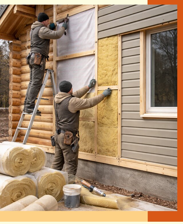Утепление деревянного дома в Лесосибирске от 6457 руб./м2 — заказать работы | ТепломастерЛсс