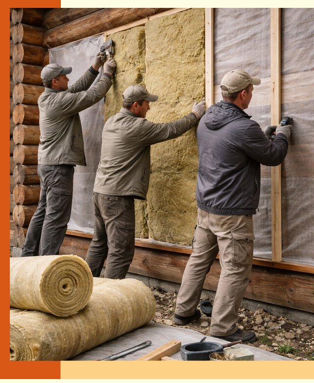 Утепление деревянного дома в Лесосибирске эффективными технологиями