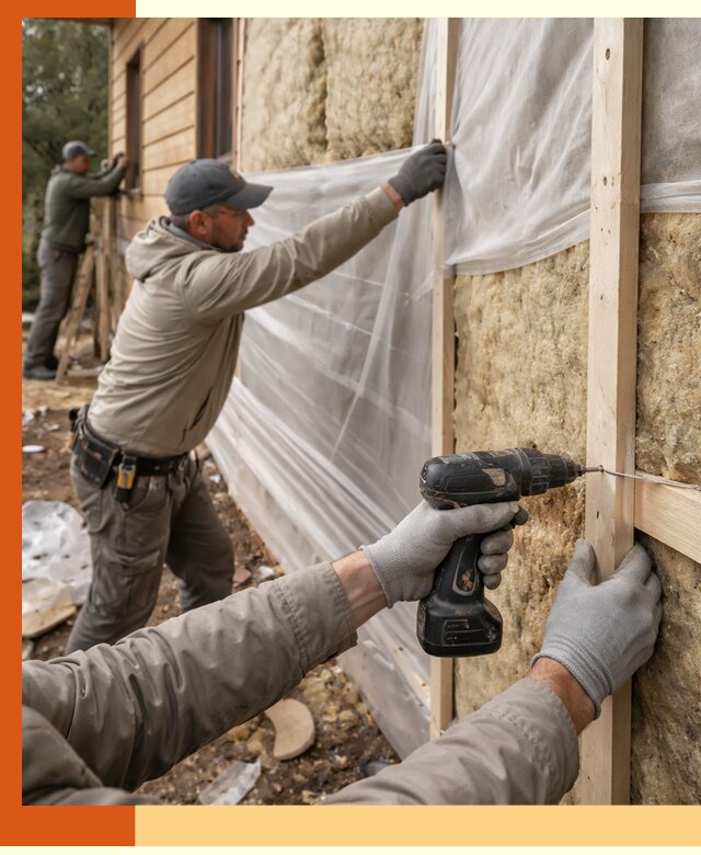 Утепление дома из бруса в Лесосибирске качественно и долговечно