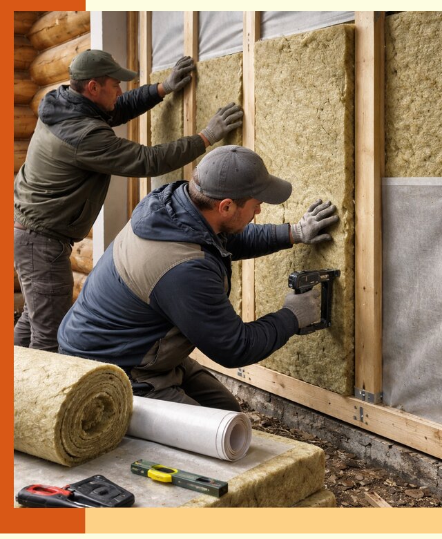 Утепление бревенчатого дома под ключ в Лесосибирске