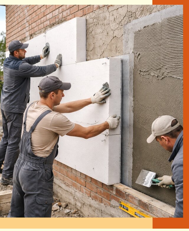 Утепление кирпичного дома в Лесосибирске от 4374 руб. под ключ | ТепломастерЛсс