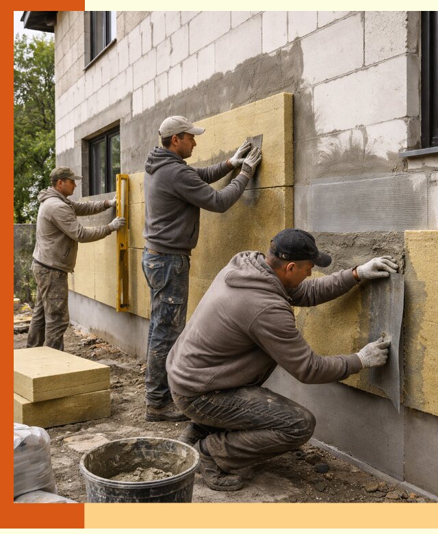 Утепление дома из газобетона в Лесосибирске качественно и долговечно