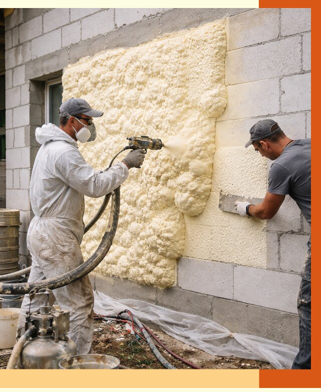 Утепление дома из газобетона ППУ в Лесосибирске от 4999 руб./м² под ключ | ТепломастерЛсс