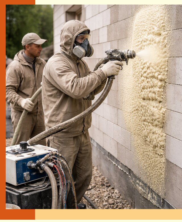 Утепление дома из газобетона ППУ в Лесосибирске — надежная теплоизоляция