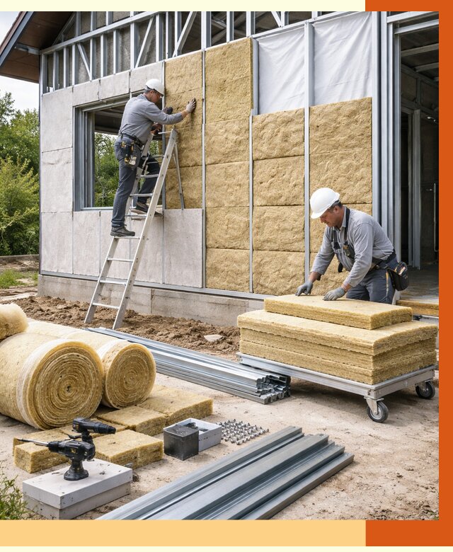 Утепление дома из ЛСТК в Лесосибирске от 5416 руб./м² — профессионально | ТепломастерЛсс