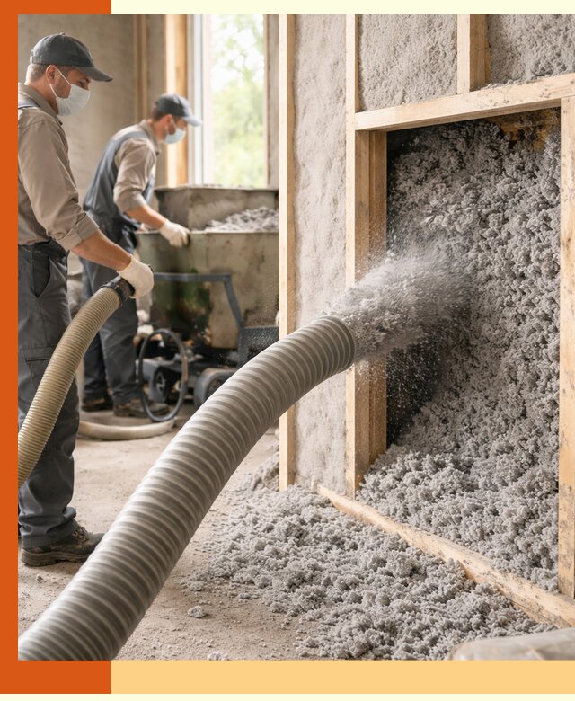 Утепление коттеджа эковатой в Лесосибирске с гарантией качества