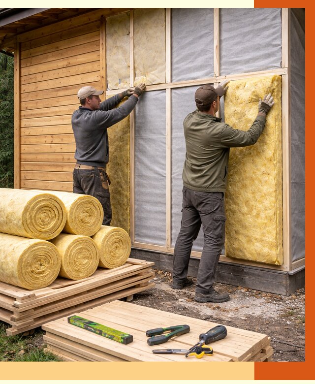 Утепление бани снаружи в Лесосибирске от 88528 руб. под ключ | ТепломастерЛсс