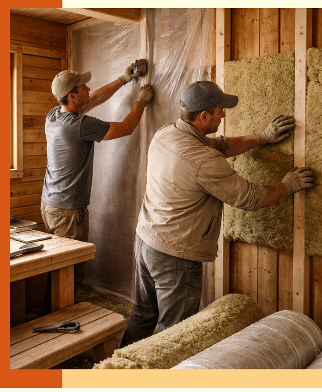 Утепление бани изнутри в Лесосибирске качественно и недорого