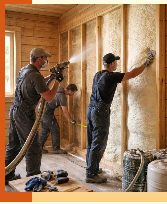 Утепление бани пенополиуретаном (ППУ) в Лесосибирске