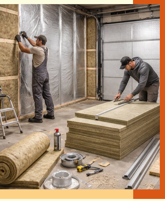 Утепление гаража в Лесосибирске от 4687 руб/м2 — комплексное утепление ворот и стен | ТепломастерЛсс