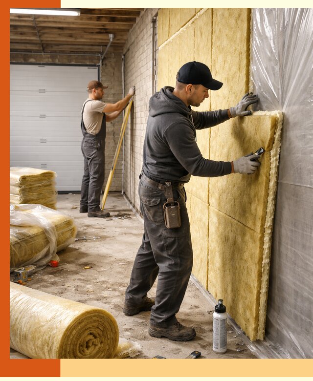 Утепление гаража под ключ в Лесосибирске — все виды теплоизоляции