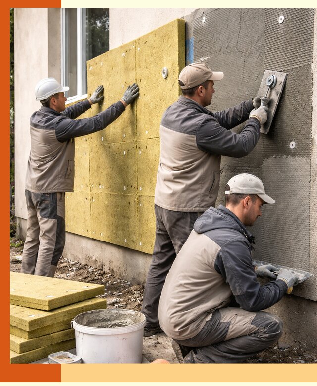 Утепление фасада под штукатурку в Лесосибирске — энергоэффективная технология