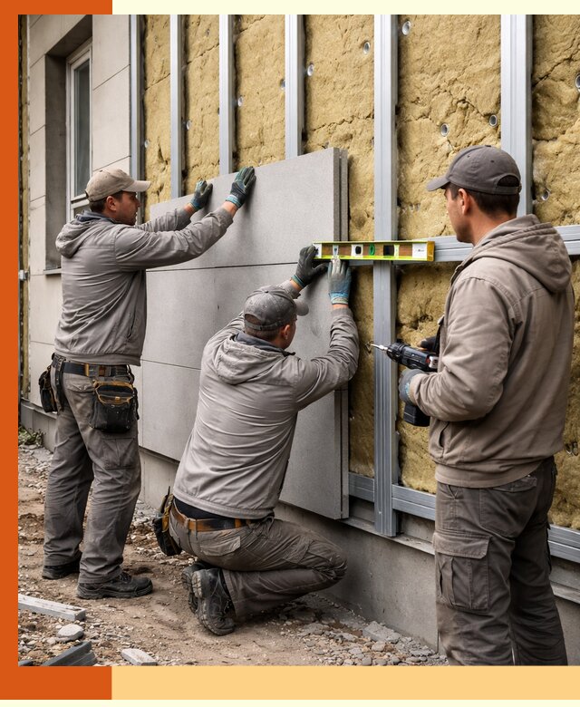 Утепление вентилируемого фасада под ключ в Лесосибирске