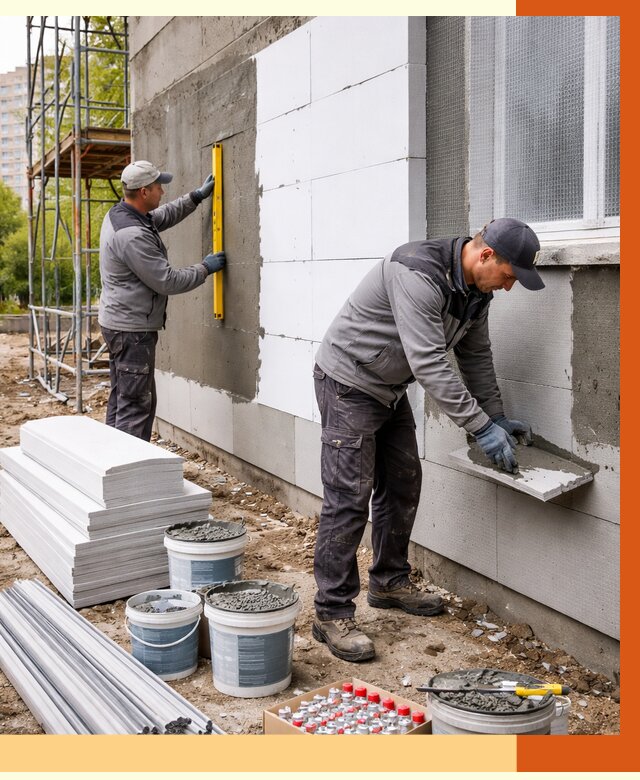 Утепление фасада и стен снаружи в Лесосибирске от 4374 руб. | ТепломастерЛсс