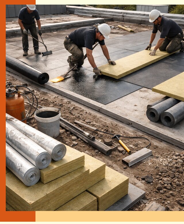 Утепление плоской крыши в Лесосибирске — надежная теплоизоляция и герметизация