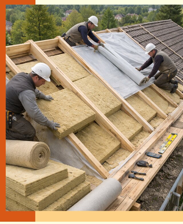 Утепление скатной крыши в Лесосибирске качественно и надёжно