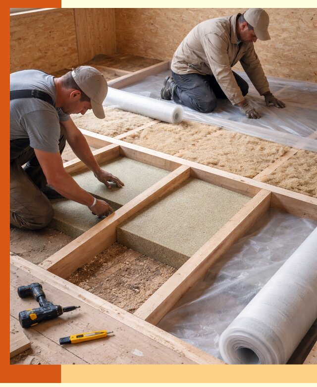 Профессиональное утепление деревянного пола в Лесосибирске