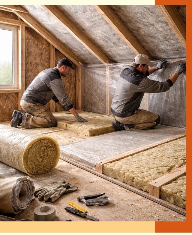 Утепление чердака в Лесосибирске от 7811 руб/м² — теплоизоляция и комплексное утепление под ключ | ТепломастерЛсс