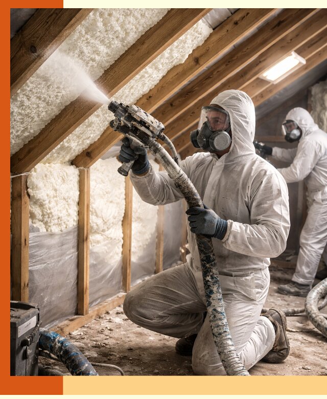 Утепление чердака пенополиуретаном (ППУ) в Лесосибирске