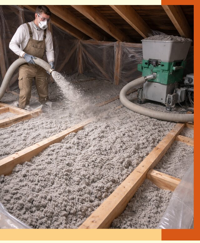 Утепление чердака эковатой в Лесосибирске от 1510 руб/м2 — заказать у ТепломастерЛсс