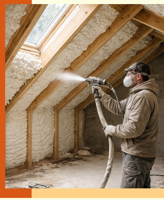 Утепление мансарды ППУ в Лесосибирске быстро и надежно