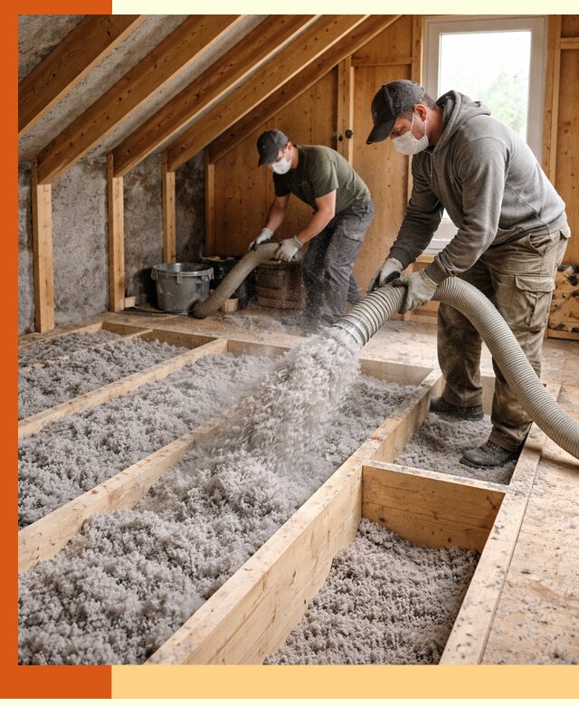 Утепление мансарды эковатой в Лесосибирске с гарантией качества