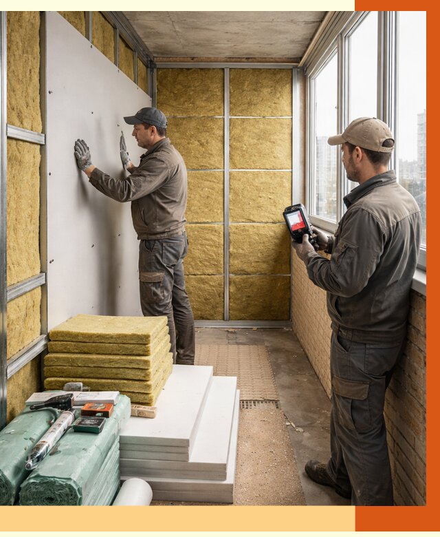 Утепление балкона в Лесосибирске от 4687 руб. под ключ | ТепломастерЛсс