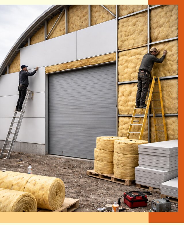 Утепление ангара пенополиуретаном в Лесосибирске от 7499 руб./м² — комплекс от ТепломастерЛсс