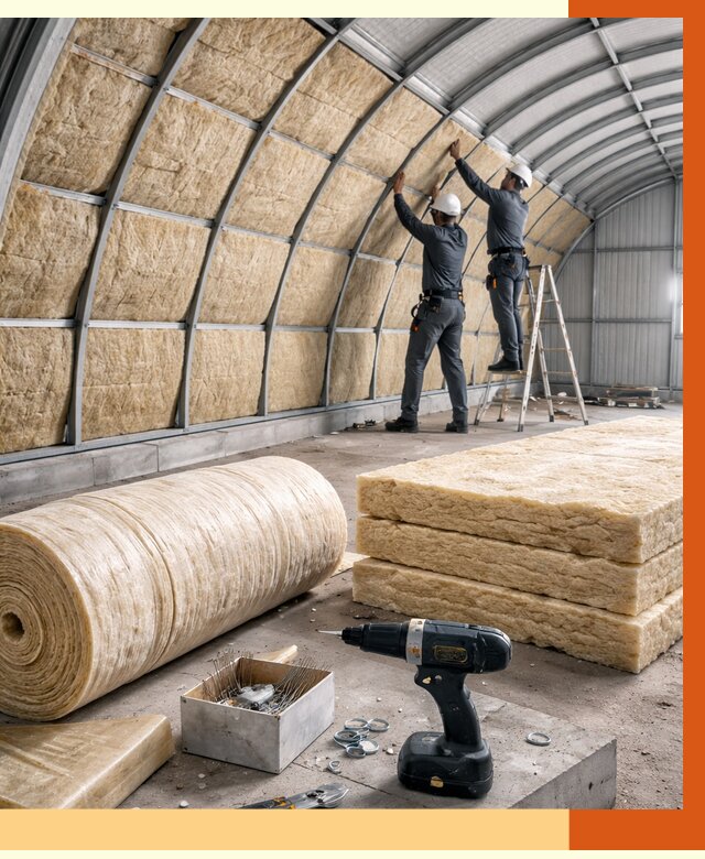 Утепление арочного ангара в Лесосибирске от 3333 руб./м2 под ключ | ТепломастерЛсс