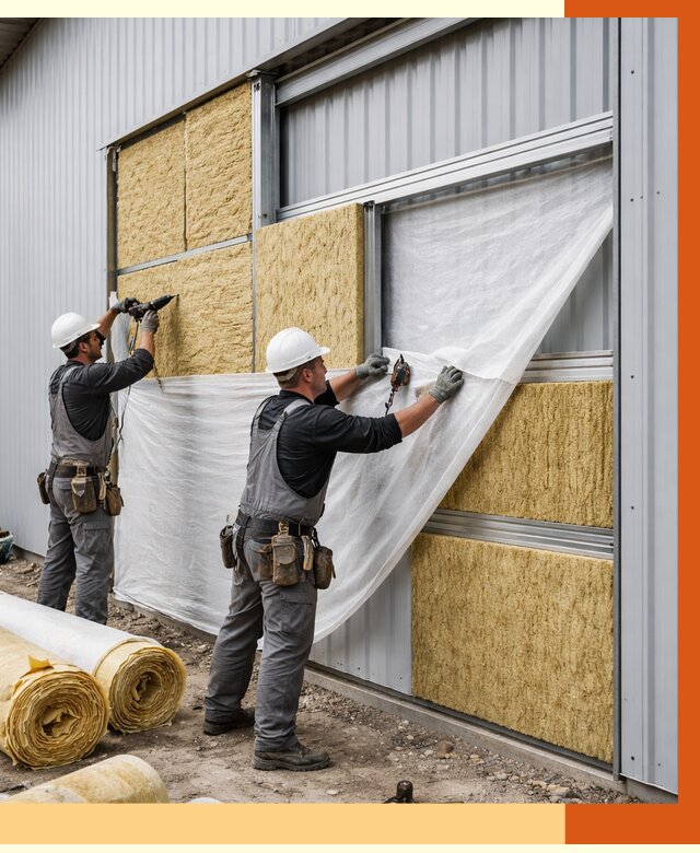 Утепление металлического склада в Лесосибирске от 4687 руб/м2 — комплексное утепление под ключ | ТепломастерЛсс