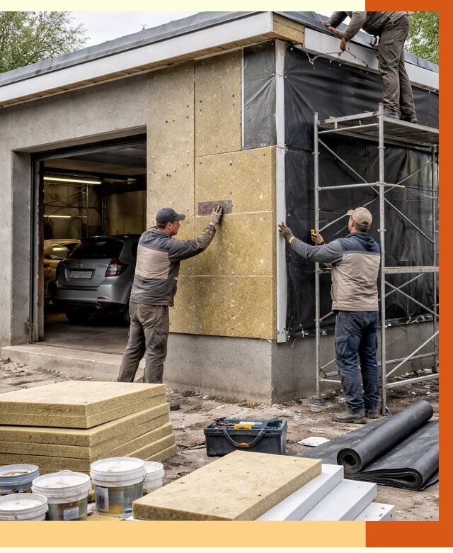 Утепление автосервиса в Лесосибирске ппу, пеноизоляция, от 15102 руб/м2 — ТепломастерЛсс