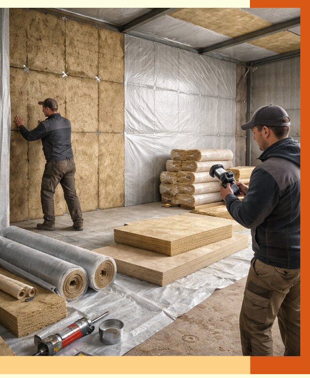 Утепление теплого склада в Лесосибирске под ключ от 11977 руб/м² | ТепломастерЛсс