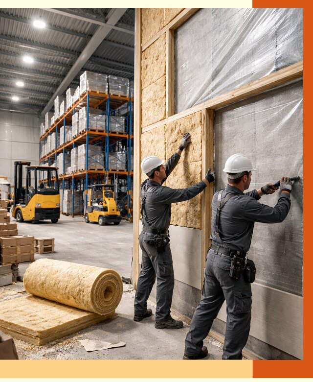 Утепление склада с техникой в Лесосибирске от 4374 руб./м2 — комплексно под ключ | ТепломастерЛсс