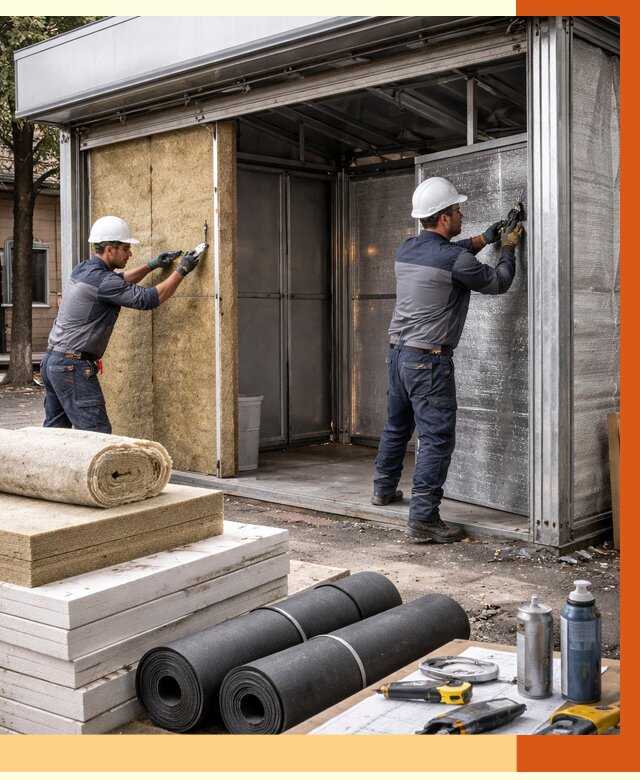 Утепление павильона шаурма в Лесосибирске под ключ от 1250 руб. за м² | ТепломастерЛсс