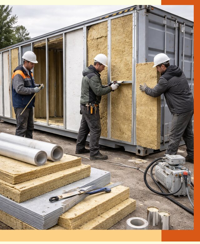 Утепление морского контейнера в Лесосибирске от 3906 руб. под ключ | ТепломастерЛсс