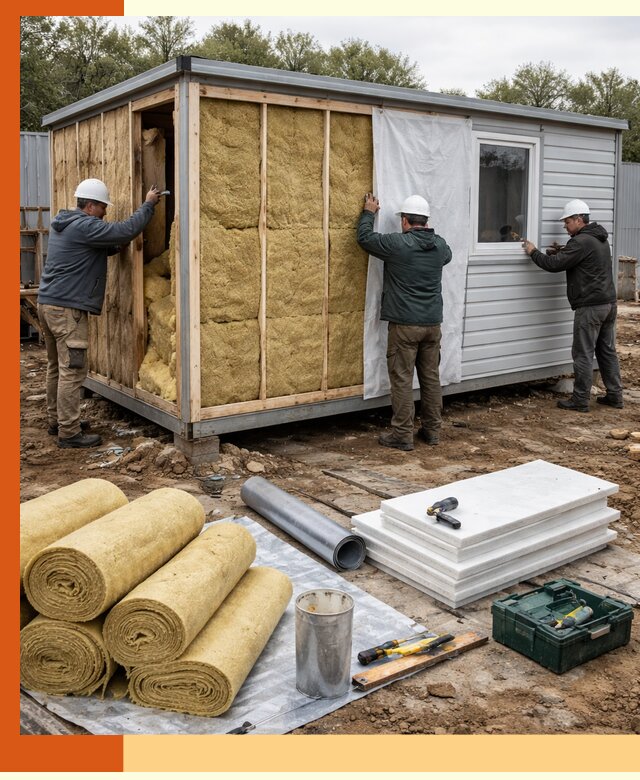 Утепление строительной бытовки под ключ в Лесосибирске для любых условий