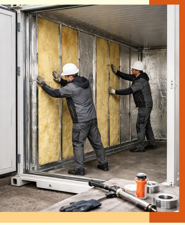 Утепление рефрижераторного контейнера в Лесосибирске от 46868 руб./м² | ТепломастерЛсс