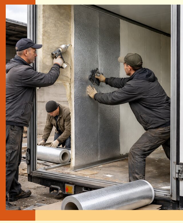 Утепление холодильного кузова в Лесосибирске — монтаж и теплоизоляция