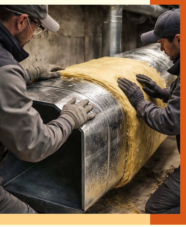 Утепление воздуховодов в Лесосибирске от 4374 руб. — теплоизоляция вентиляции | ТепломастерЛсс