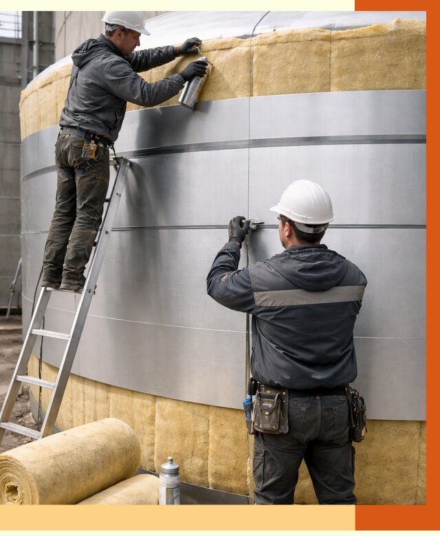 Утепление цистерны в Лесосибирске пенополиуретаном от 15102 руб. под ключ | ТепломастерЛсс