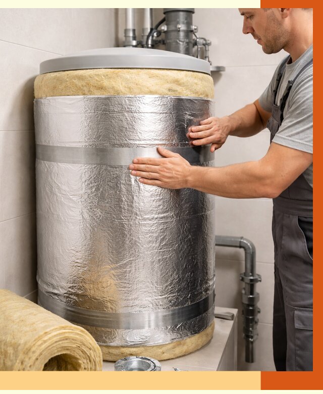 Утепление бойлера в Лесосибирске от 4687 руб. под ключ | Утепление ППУ | ТепломастерЛсс