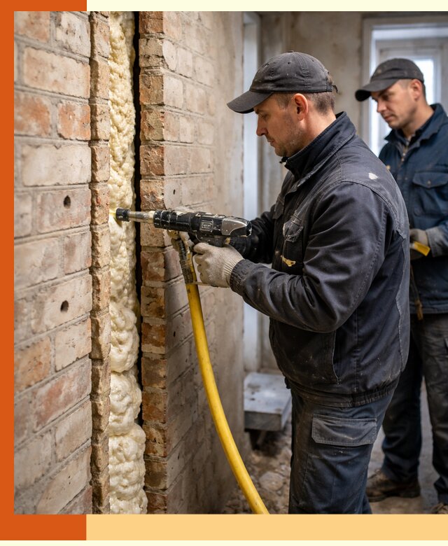 Межстеновое утепление пенополиуретаном в Лесосибирске