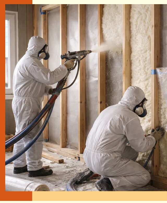 Утепление каркасной стены ППУ в Лесосибирске для домов и коттеджей