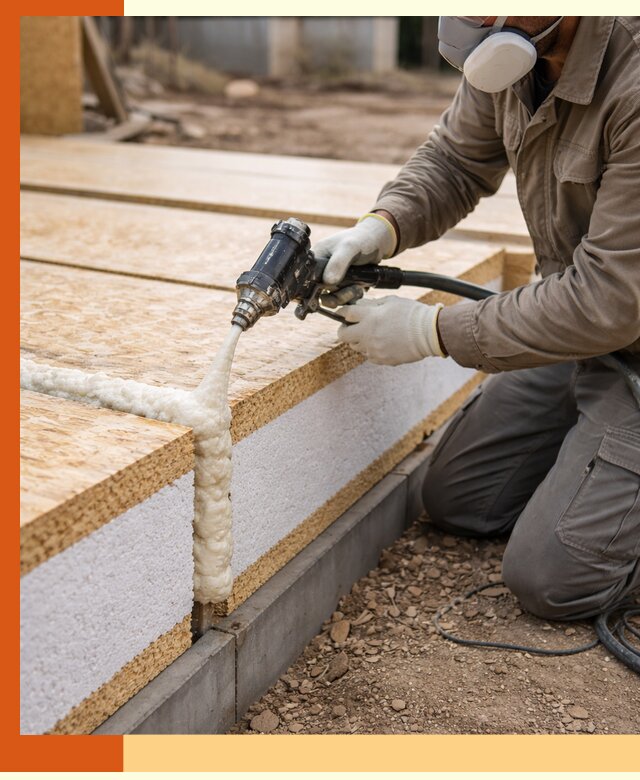 Утепление СИП-панелей пенополиуретаном (ППУ) в Лесосибирске