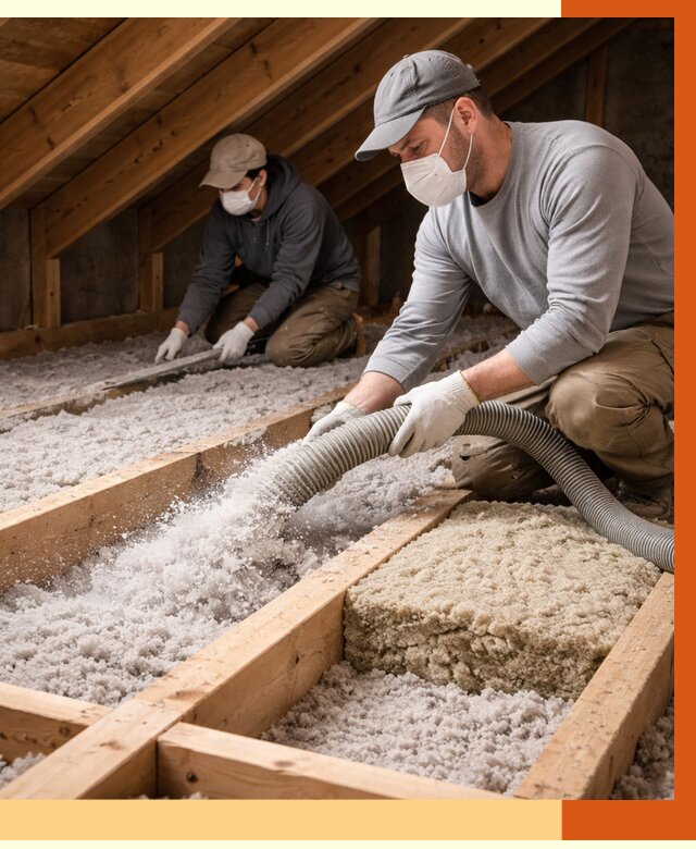 Заполнение полостей чердачного перекрытия в Лесосибирске от 4687 руб. | ТепломастерЛсс