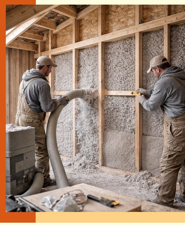 Утепление эковатой стен, потолков и перекрытий в Лесосибирске